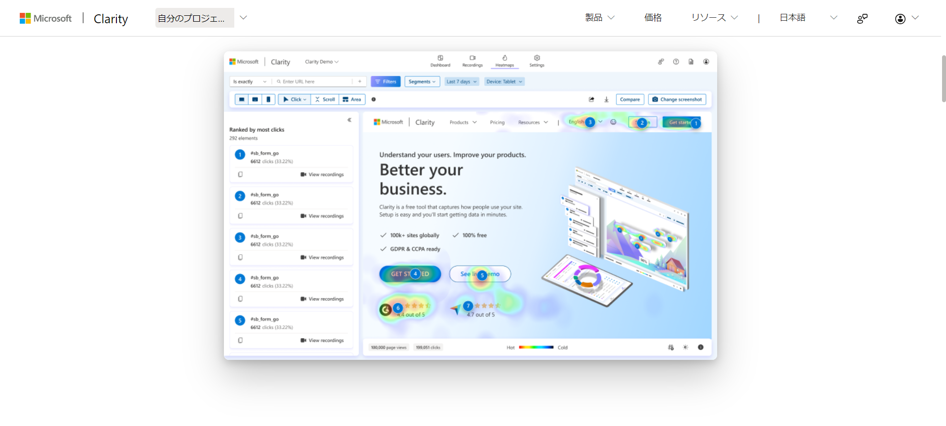 無料ヒートマップツール「Clarity」解説！主要な機能と使い方 - ABテストツール「APOLLO Optimize」